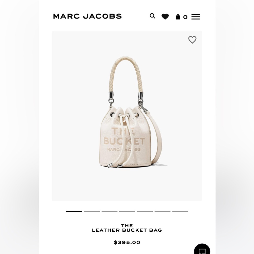Never been worn Marc Jacobs The Leather Bucket Bag cotton/silver brand new!